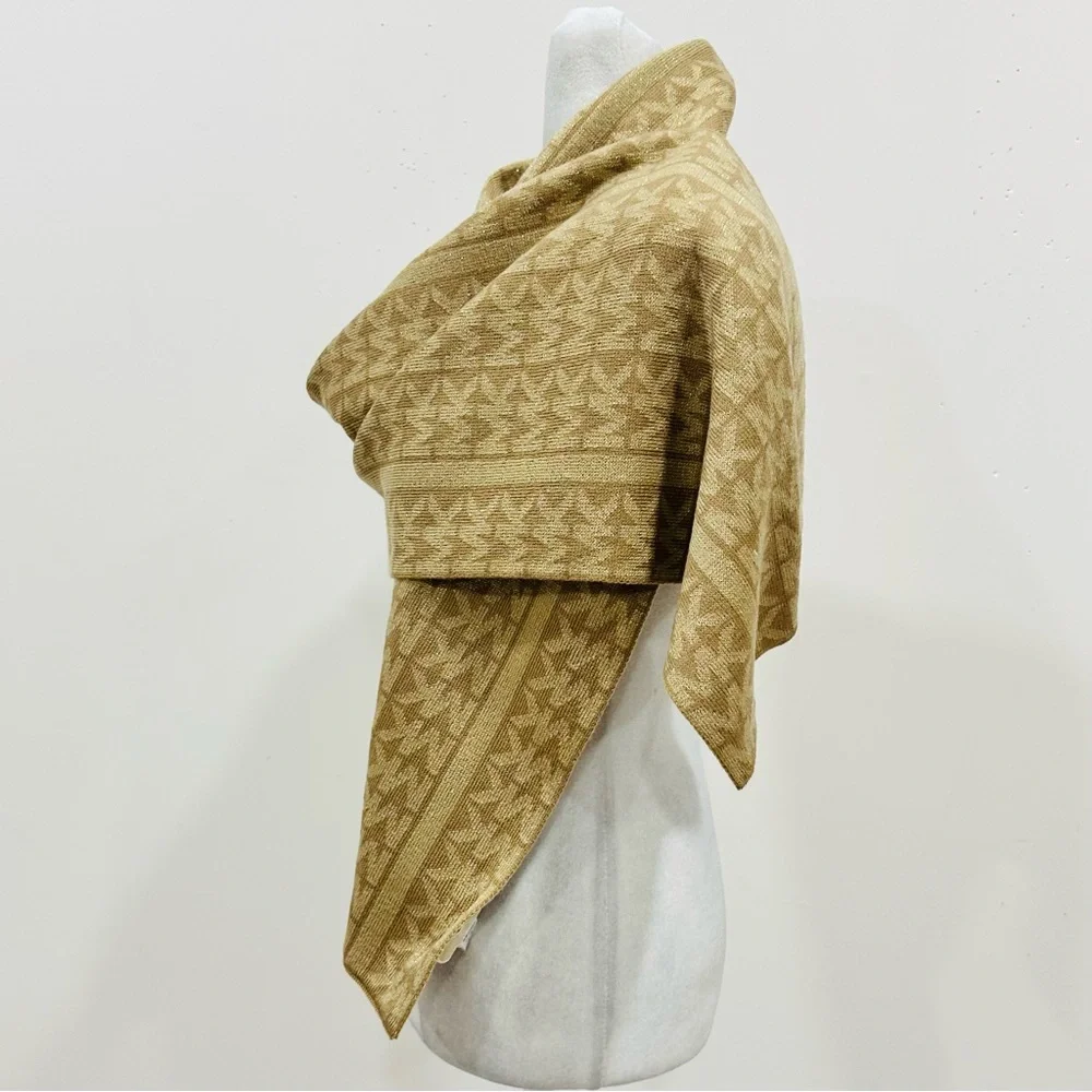 Michael Kors MK Signature Logo Gold‎ Glitter Scarf Designer 11x64